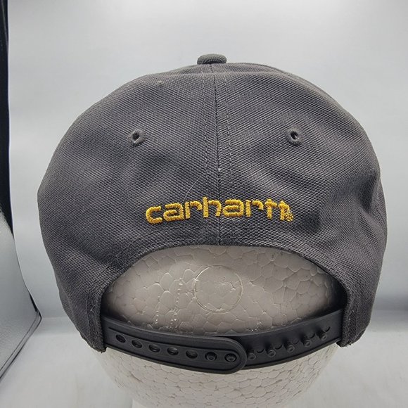 Carhartt Gray Work Wear Hat Cap Adjustable Lightweight Outdoors Casual - Picture 3 of 9